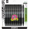 Zebra Pen Ballpoint Pen, Retractable, 1.0mm Pt, 18/PK, Black PK ZEB22218